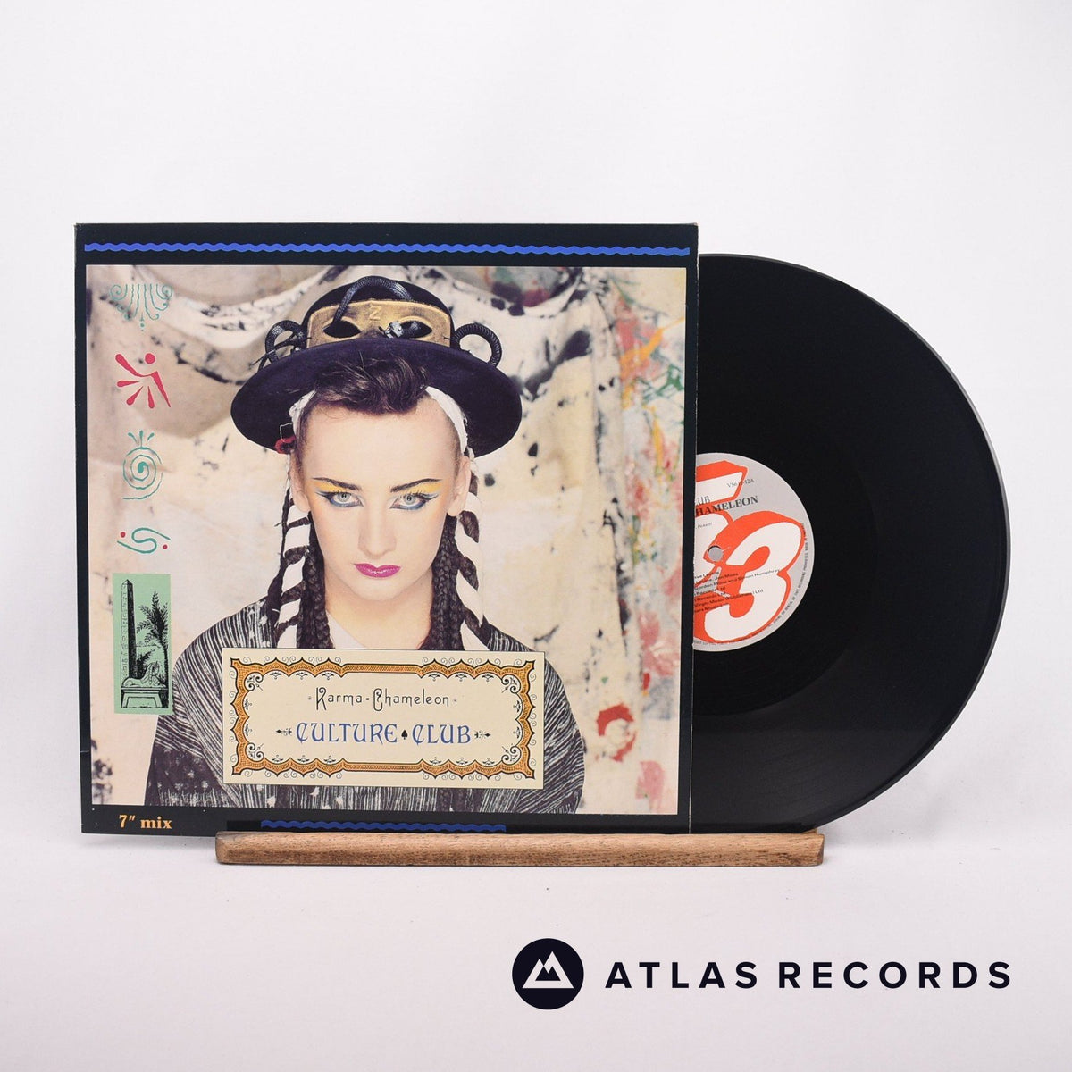 Culture Club Karma Chameleon 12" Vinyl Record - Front Cover & Record