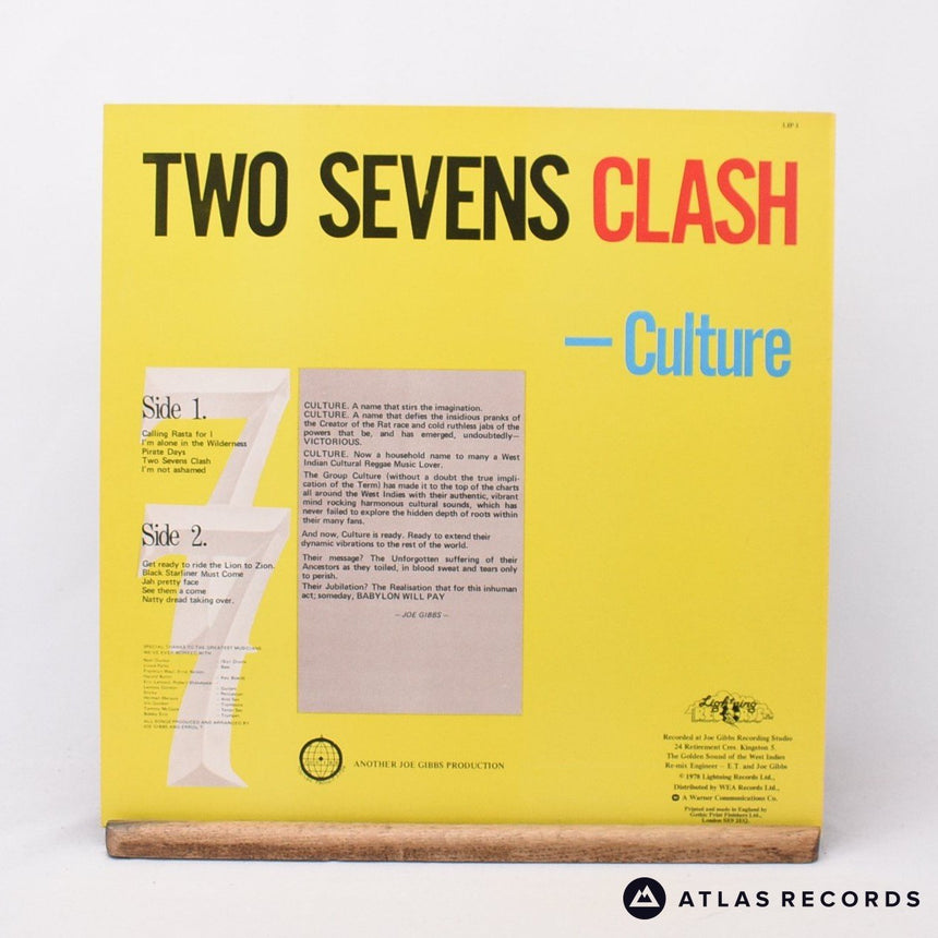 Culture - Two Sevens Clash - LP Vinyl Record - EX/NM