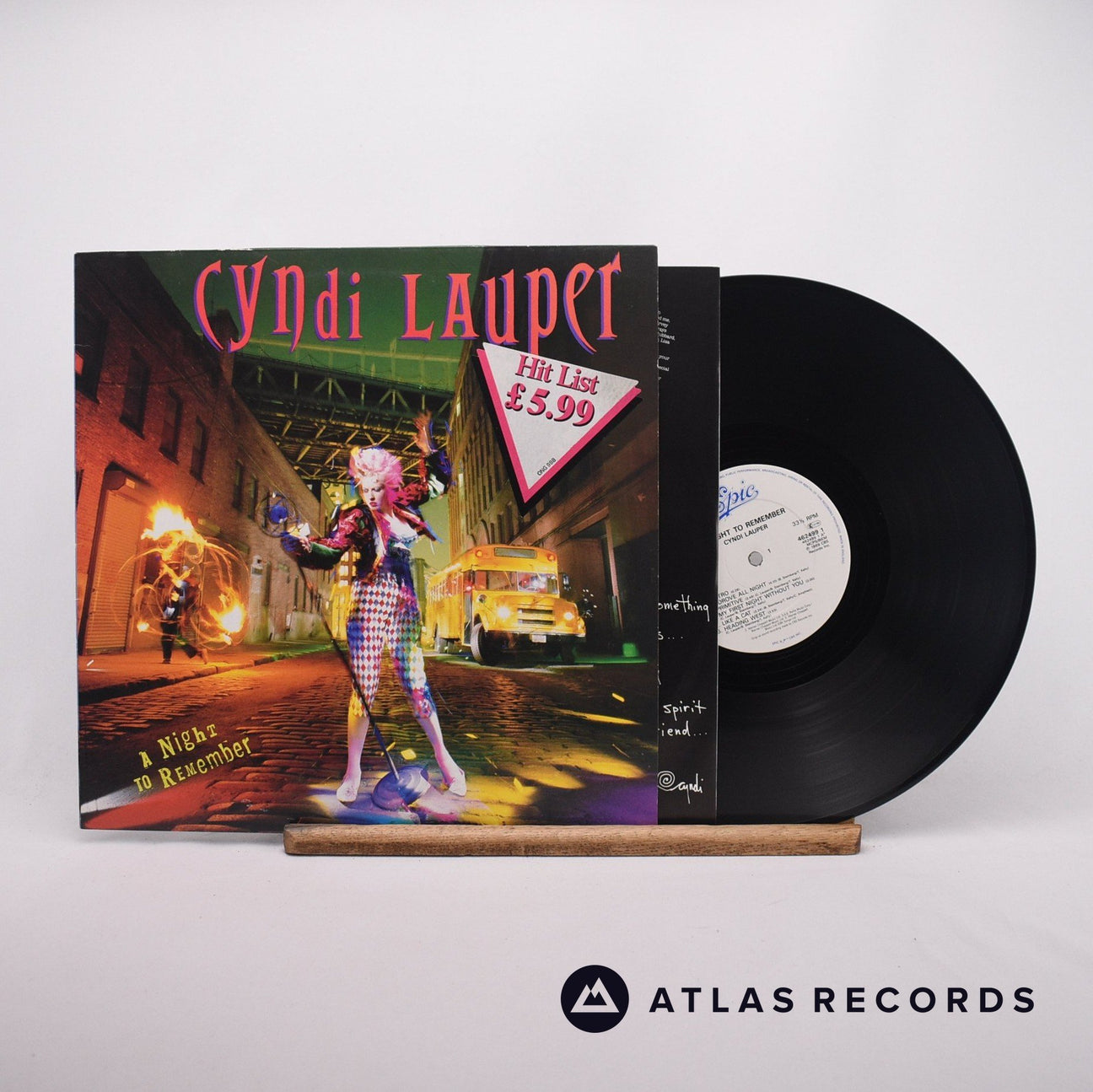 Cyndi Lauper A Night To Remember LP Vinyl Record - Front Cover & Record