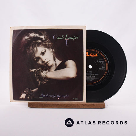 Cyndi Lauper All Through The Night 7" Vinyl Record - Front Cover & Record