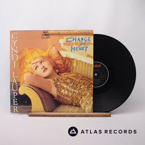 Cyndi Lauper Change Of Heart 12" Vinyl Record - Front Cover & Record