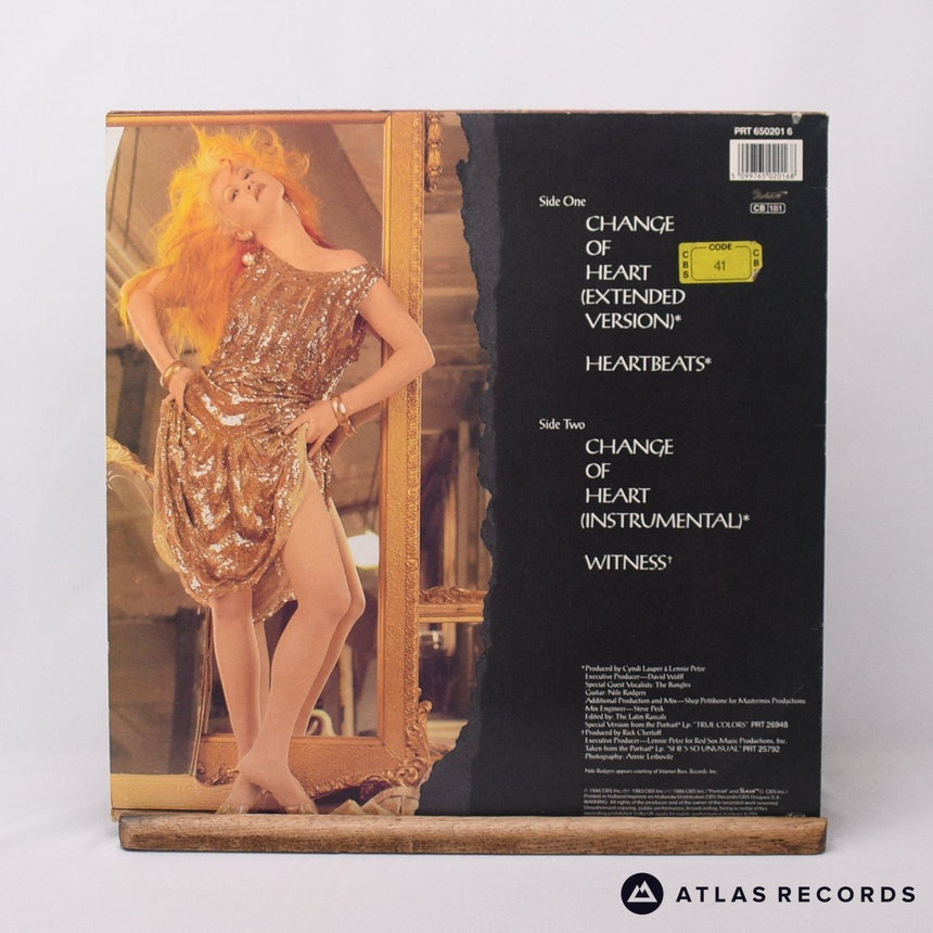 Cyndi Lauper - Change Of Heart - 12" Vinyl Record - VG+/EX