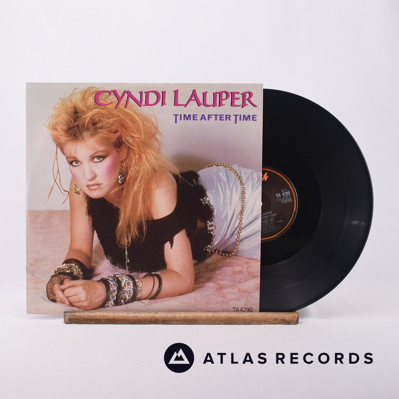 Cyndi Lauper Time After Time 12" Vinyl Record - Front Cover & Record