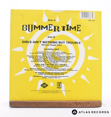 DJ Jazzy Jeff & The Fresh Prince - Summertime - 7" Vinyl Record - EX/EX