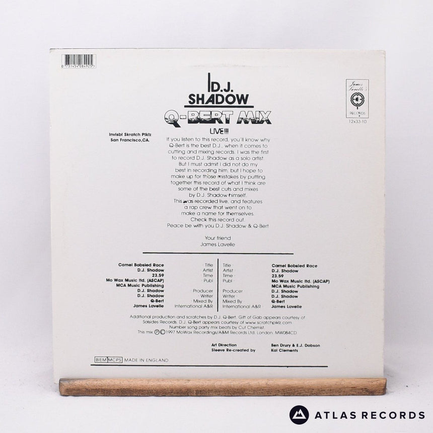 D.J. Shadow - Q-Bert Mix (Live!!!) - Limited Edition 12" Vinyl Record - VG+/VG+