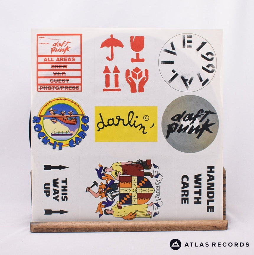Daft Punk - Alive 1997 - Sticker Sheet A B LP Vinyl Record - EX/EX
