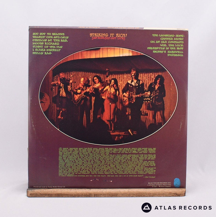 Dan Hicks And His Hot Licks - Striking It Rich! - LP Vinyl Record - EX/EX