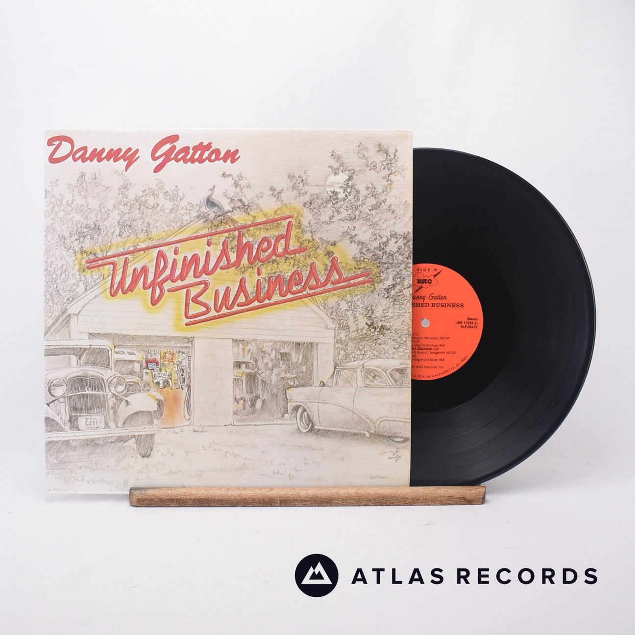 Danny Gatton Unfinished Business LP Vinyl Record - Front Cover & Record