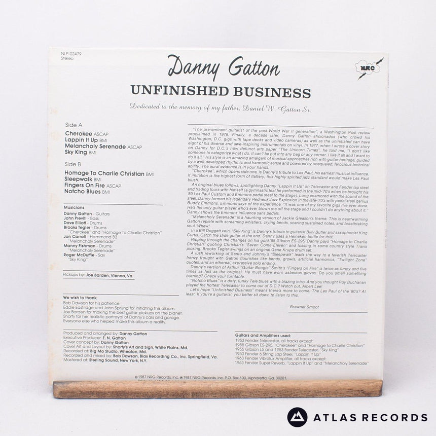 Danny Gatton - Unfinished Business - Us LP Vinyl Record - EX/VG+