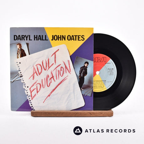 Daryl Hall & John Oates Adult Education 7" Vinyl Record - Front Cover & Record