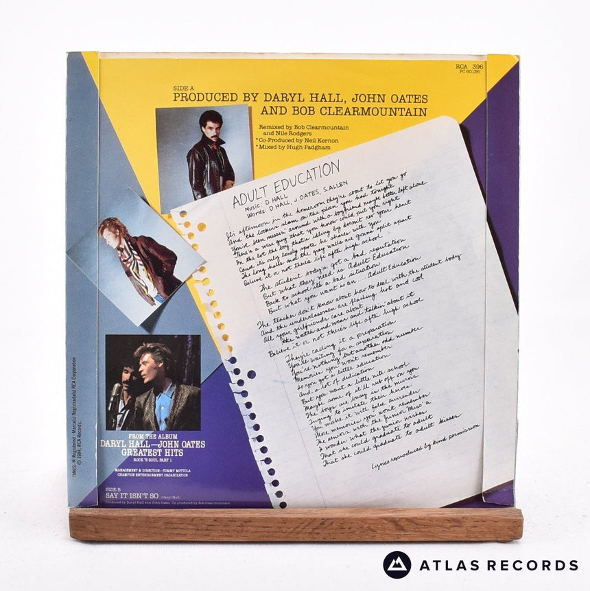 Daryl Hall & John Oates - Adult Education - 7" Vinyl Record - VG+/EX