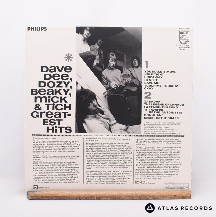 Dave Dee, Dozy, Beaky, Mick & Tich - Greatest Hits - LP Vinyl Record - EX/VG+