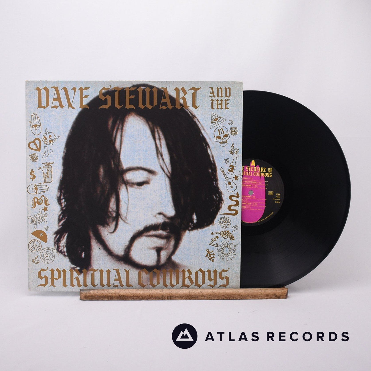 Dave Stewart And The Spiritual Cowboys Dave Stewart And The Spiritual Cowboys LP Vinyl Record - Front Cover & Record