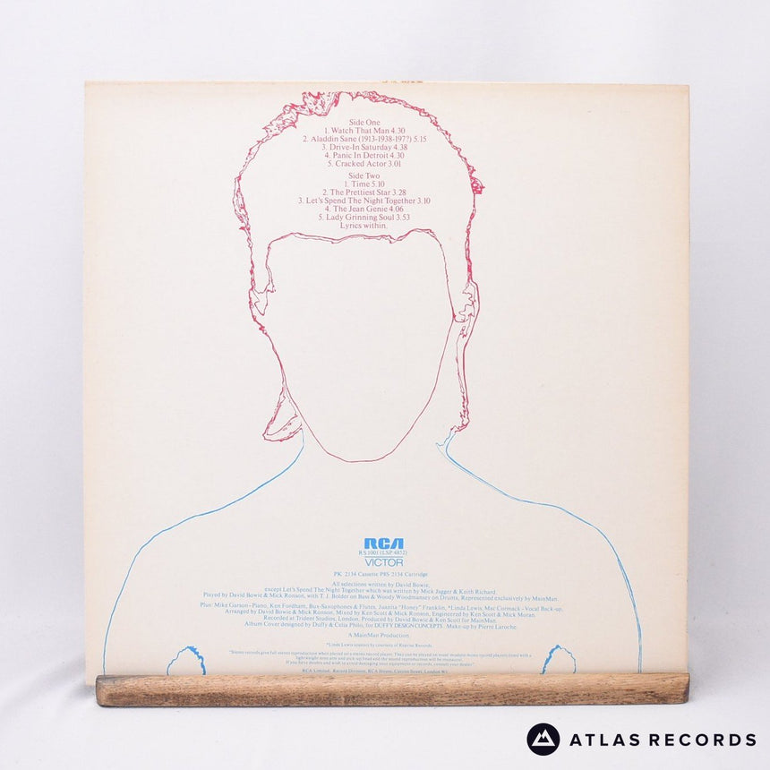 David Bowie - Aladdin Sane - Lyric Sheet Reissue A B LP Vinyl Record - EX/EX