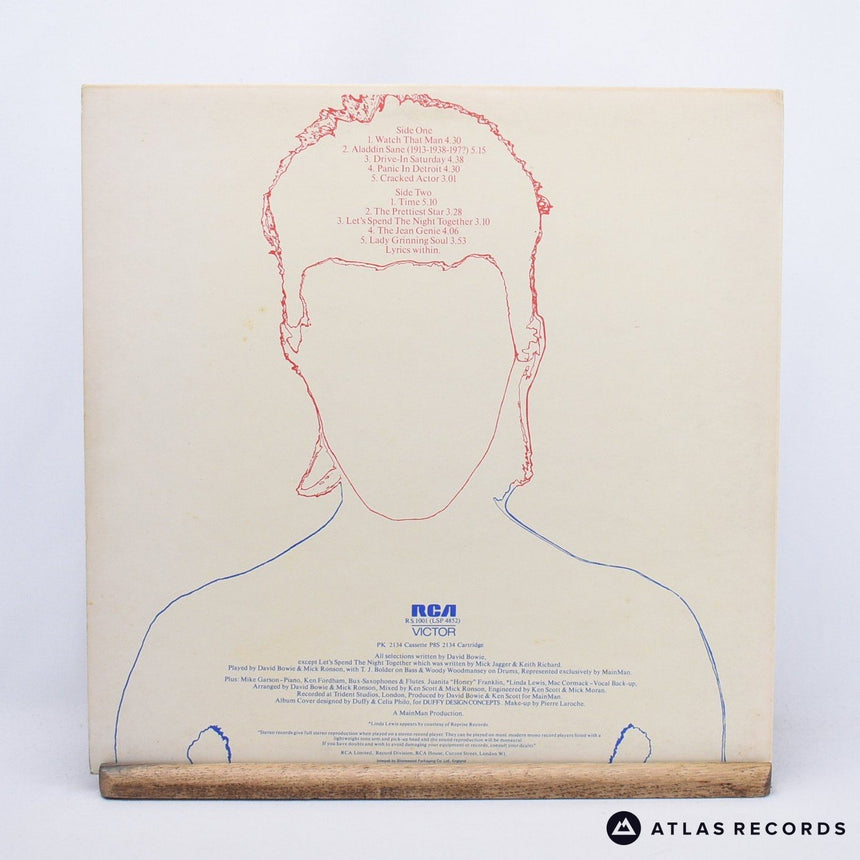 David Bowie - Aladdin Sane - Insert Gatefold 3T 3T LP Vinyl Record - VG+/VG+