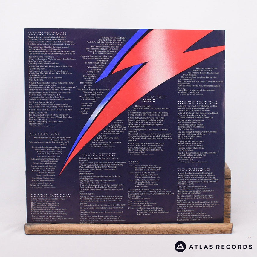 David Bowie - Aladdin Sane - Lyric Sheet Reissue 3T 3T LP Vinyl Record - VG+/EX