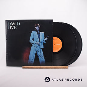David Bowie David Live 2 x LP Vinyl Record - Front Cover & Record