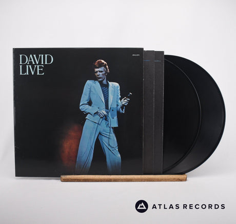 David Bowie David Live 2 x LP Vinyl Record - Front Cover & Record