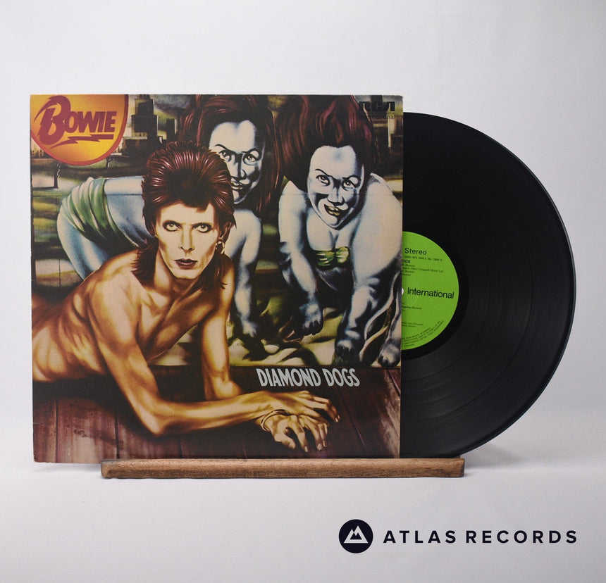 David Bowie Diamond Dogs LP Vinyl Record - Front Cover & Record