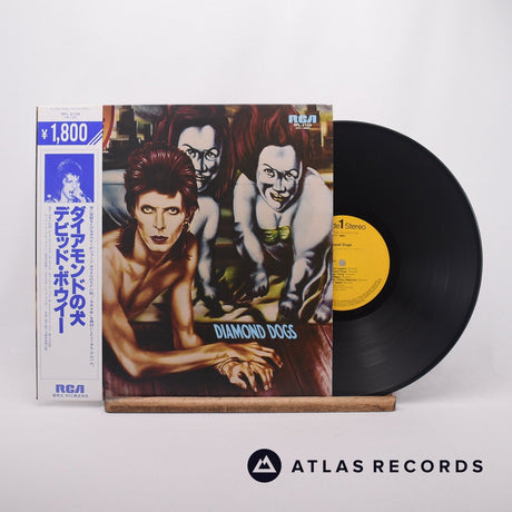 David Bowie Diamond Dogs LP Vinyl Record - Front Cover & Record