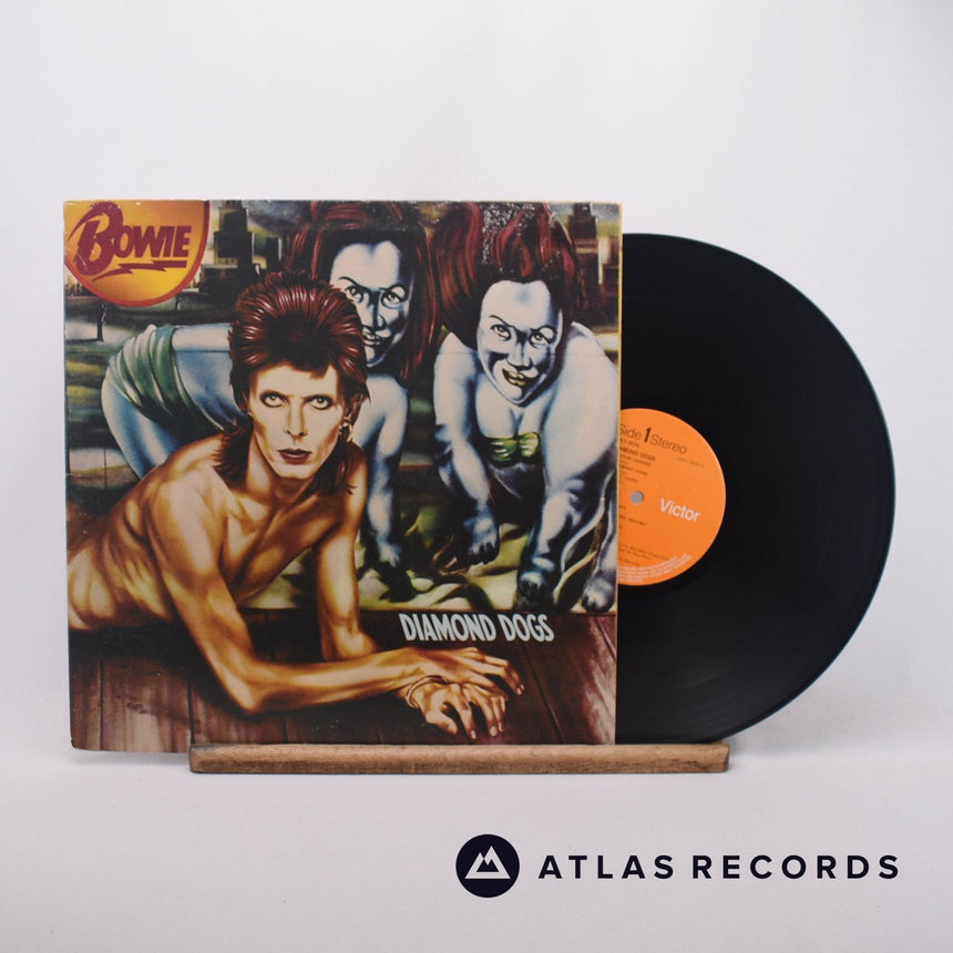 David Bowie Diamond Dogs LP Vinyl Record - Front Cover & Record
