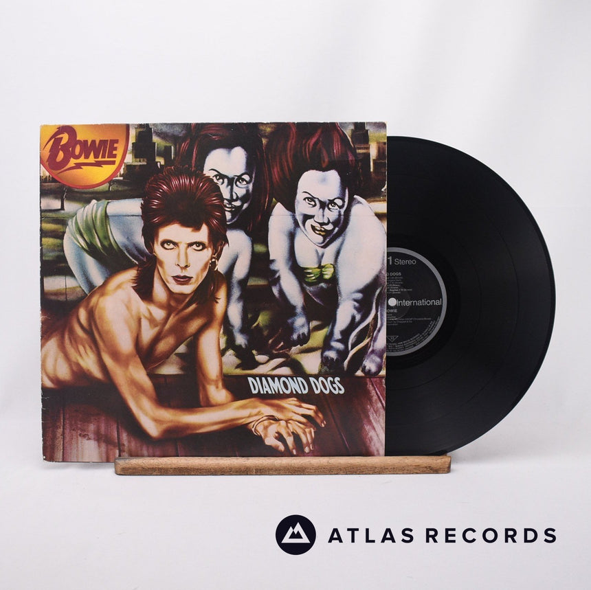 David Bowie Diamond Dogs LP Vinyl Record - Front Cover & Record