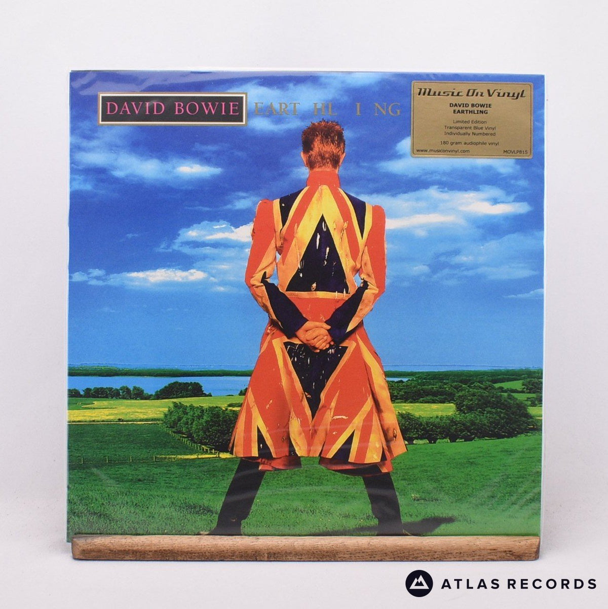 David Bowie Earthling LP Vinyl Record - Front Cover & Record