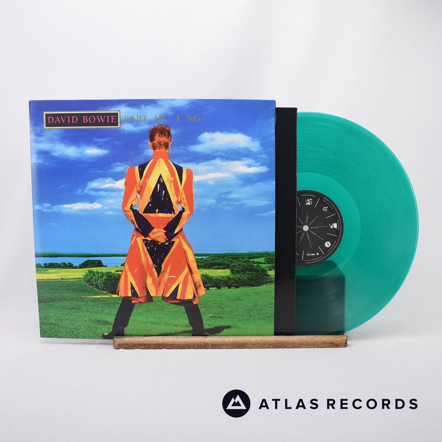 David Bowie Earthling LP Vinyl Record - Front Cover & Record