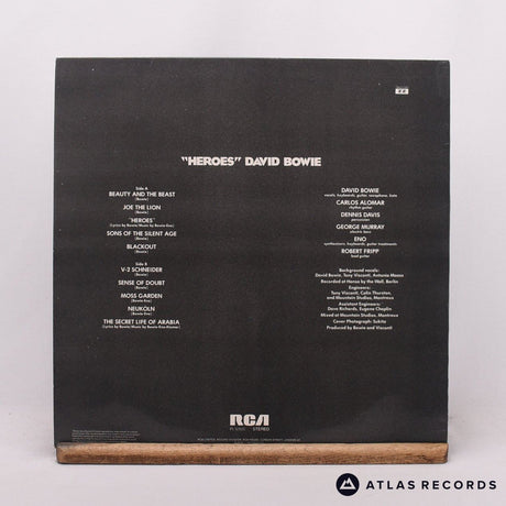 David Bowie - "Heroes" - Lyric Sheet A-2 B-2 LP Vinyl Record - EX/EX
