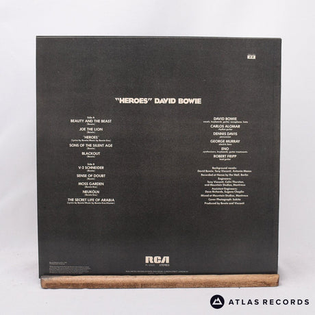 David Bowie - "Heroes" - Lyric Sheet A-1 B-2 LP Vinyl Record - EX/VG+