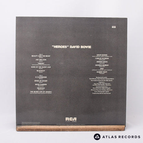 David Bowie - "Heroes" - Lyric Sheet A-1 B-5 LP Vinyl Record - EX/EX