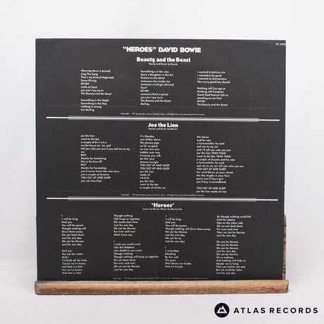 David Bowie - "Heroes" - Lyric Sheet A-2 B-2 LP Vinyl Record - EX/VG+