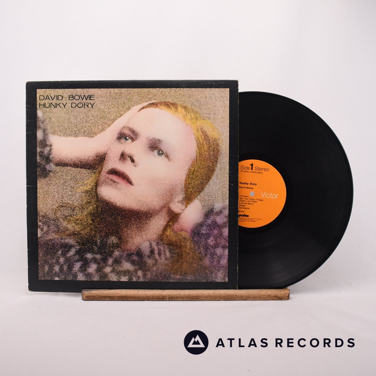 David Bowie Hunky Dory LP Vinyl Record - Front Cover & Record
