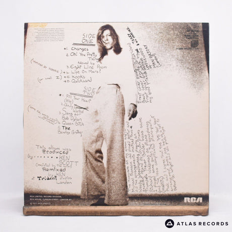 David Bowie - Hunky Dory - Lyric Sheet Reissue 4E 3E LP Vinyl Record - EX/EX