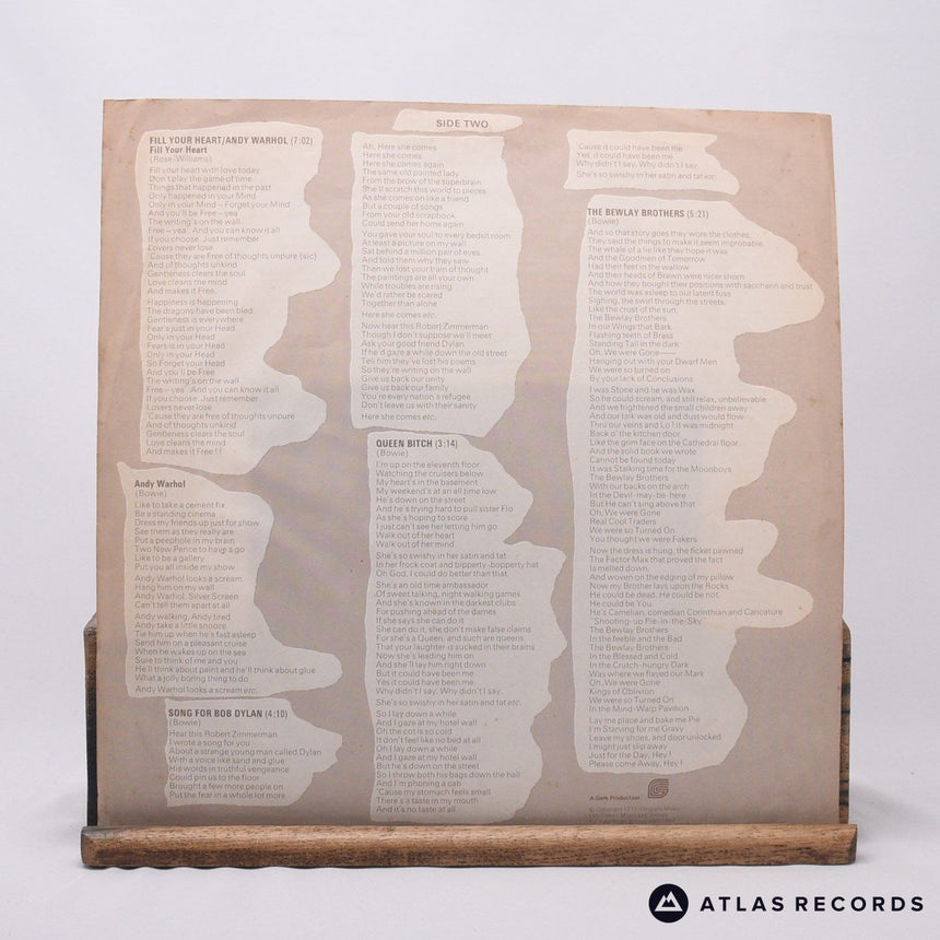 David Bowie - Hunky Dory - Lyric Sheet Reissue A.5 LP Vinyl Record - VG/VG+