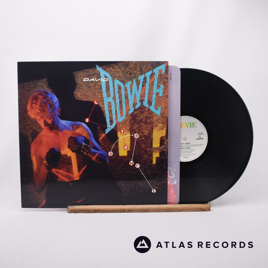 David Bowie Let's Dance LP Vinyl Record - Front Cover & Record
