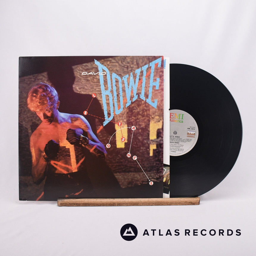 David Bowie Let's Dance LP Vinyl Record - Front Cover & Record