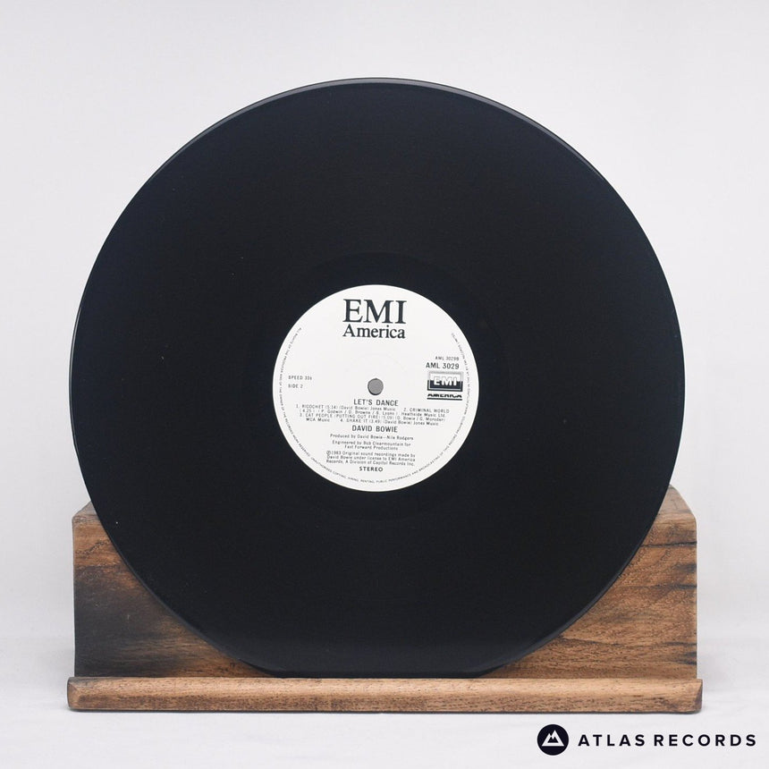 David Bowie - Let's Dance - Reissue White Label LP Vinyl Record - EX/EX