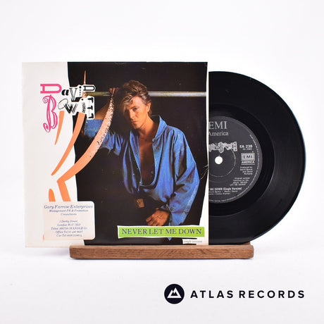 David Bowie Never Let Me Down 7" Vinyl Record - Front Cover & Record