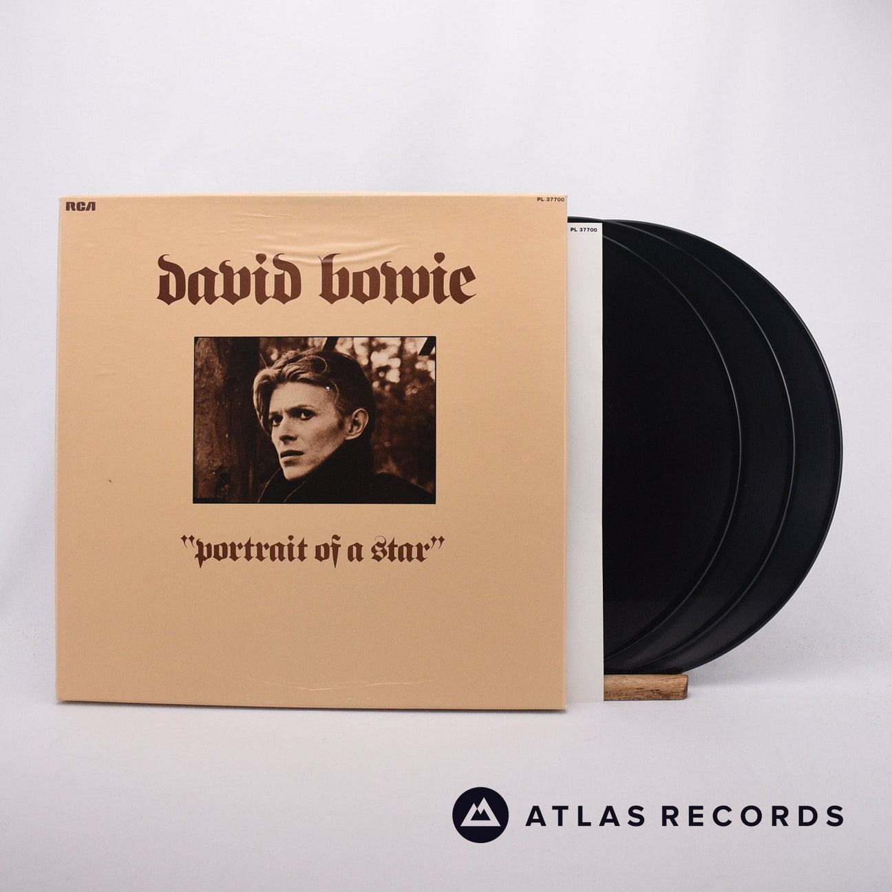 David Bowie Portrait Of A Star 3 x LP Vinyl Record - Front Cover & Record