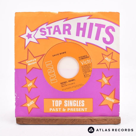 David Bowie Rebel Rebel 7" Vinyl Record - Front Cover & Record