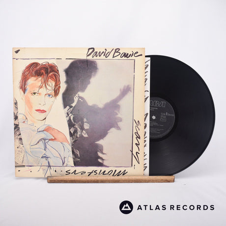 David Bowie Scary Monsters LP Vinyl Record - Front Cover & Record