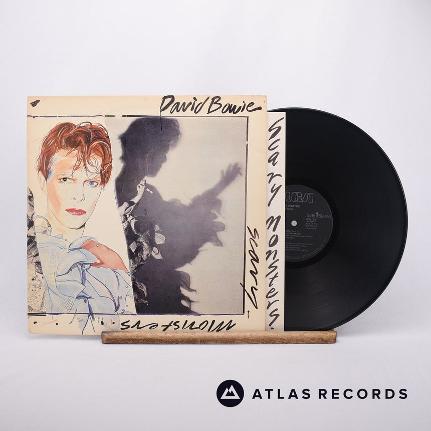 David Bowie Scary Monsters LP Vinyl Record - Front Cover & Record