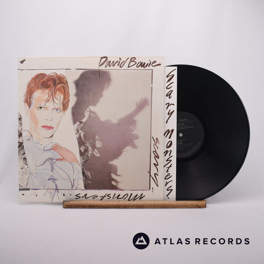 David Bowie Scary Monsters LP Vinyl Record - Front Cover & Record