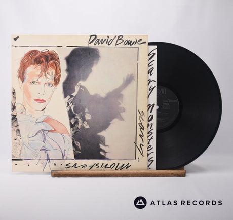 David Bowie Scary Monsters LP Vinyl Record - Front Cover & Record