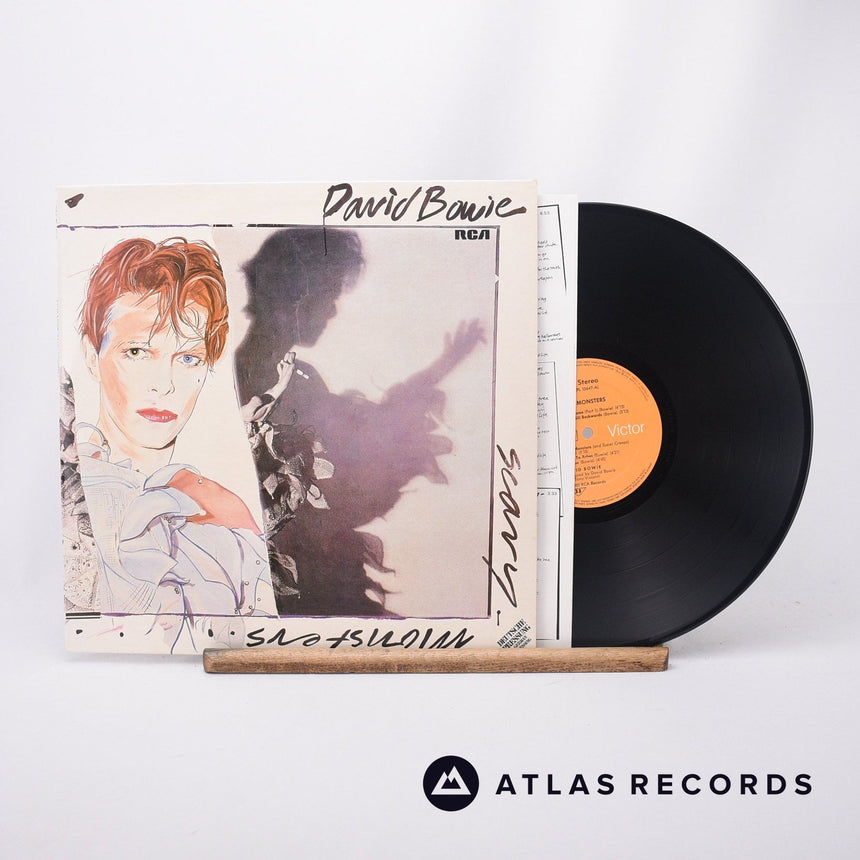 David Bowie Scary Monsters LP Vinyl Record - Front Cover & Record