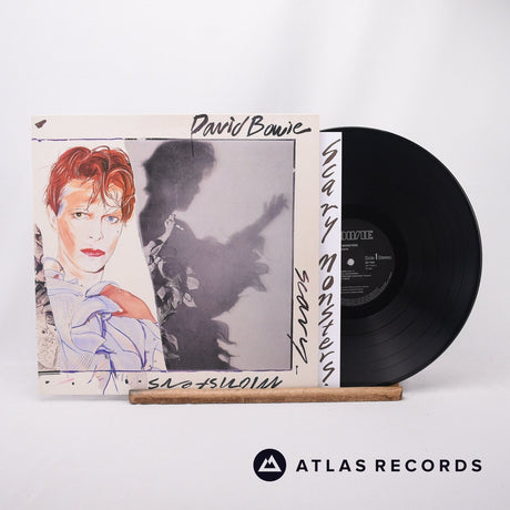 David Bowie Scary Monsters LP Vinyl Record - Front Cover & Record