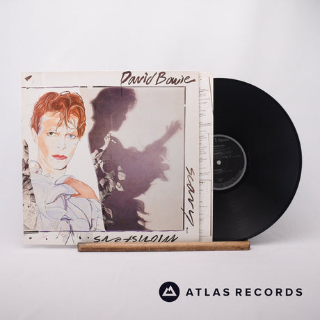 David Bowie Scary Monsters LP Vinyl Record - Front Cover & Record
