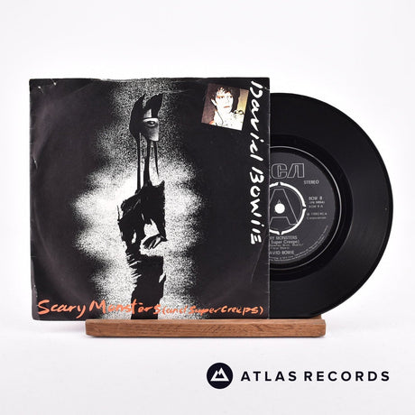 David Bowie Scary Monsters 7" Vinyl Record - Front Cover & Record