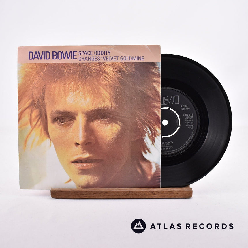 David Bowie Space Oddity 7" Vinyl Record - Front Cover & Record